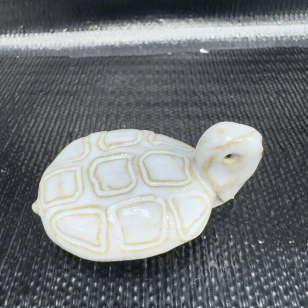 Vintage Hand Made Pottery Stoneware‎ Turtle Figurine Small Figure Hand Crafted